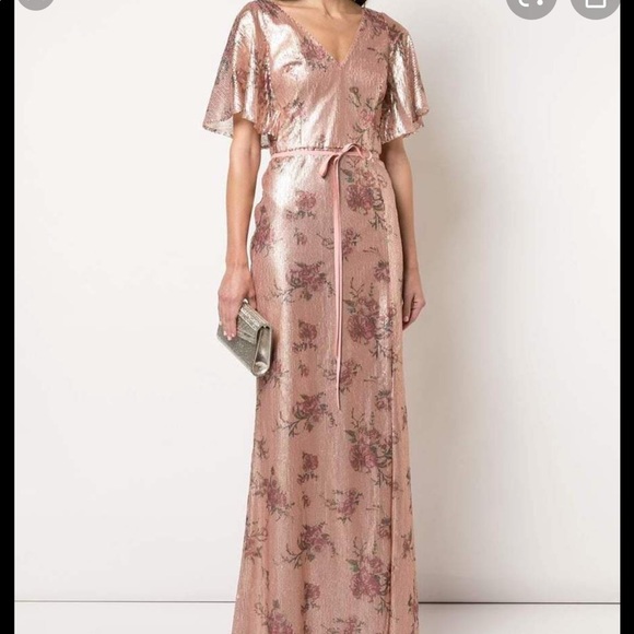 Marchesa note floral sequin gown size 8 - Picture 1 of 13